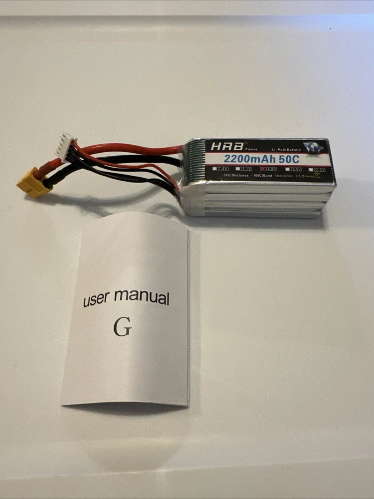 HRB 2200mAh 50c 14.8 Volt RC Battery. New/Open Box. Battery