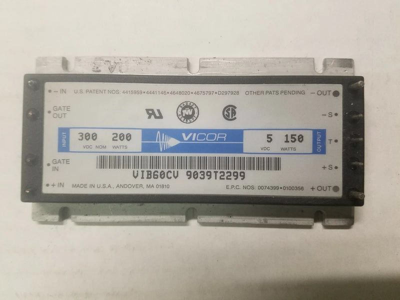 Vicor DC-DC VI 200 series 300 VDC input @ 200 W, 5 VDC converter 150 W  VIB60CV