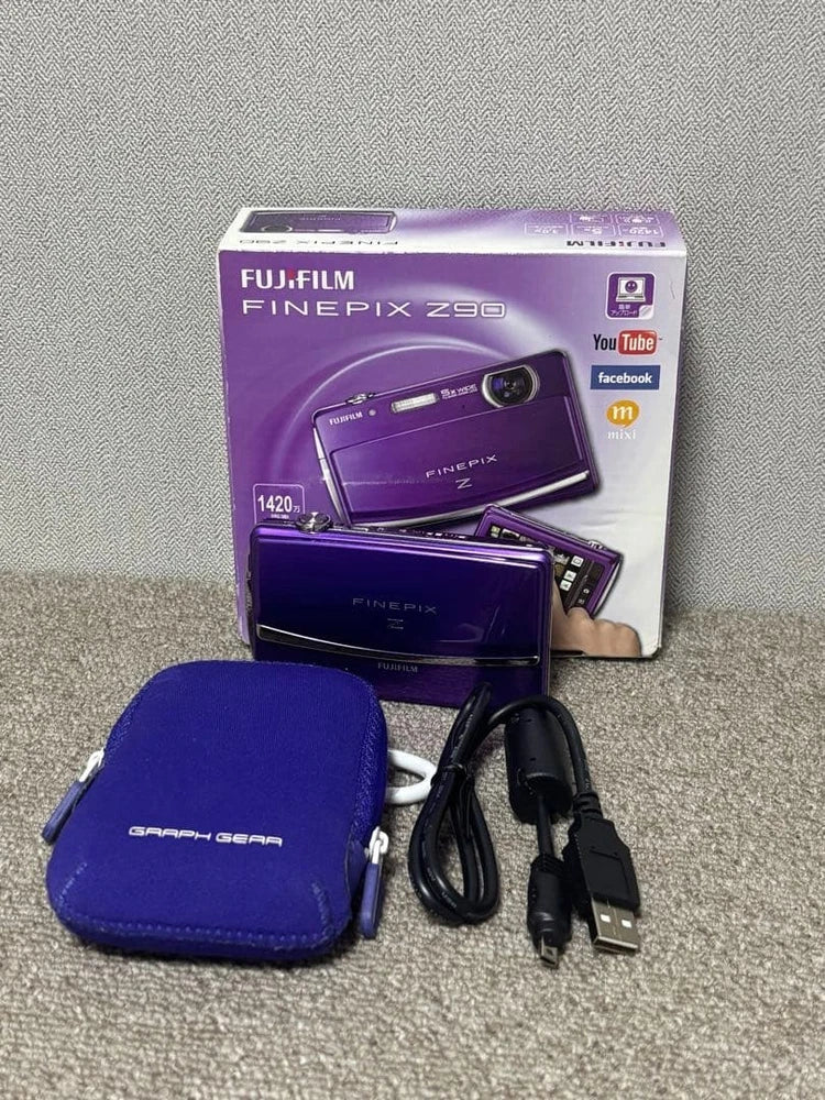 FUJIFILM FINEPIX Z30 Purple Compact Digital Camera with USB Cable Case