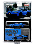 Chase! Mini GT 1:64 Bugatti Chiron Pur Sport Blue Diecast Model Car MGT00379