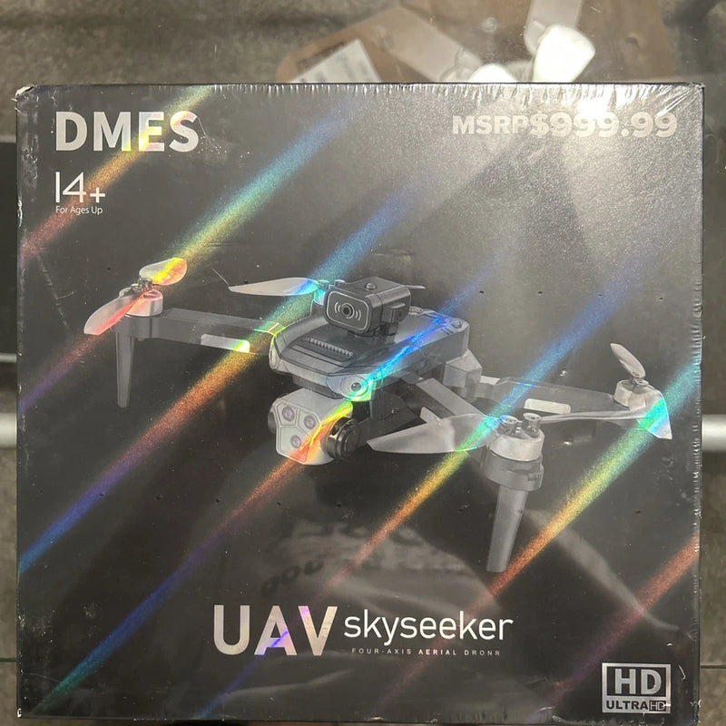 DMES UAV quadcopter drone box with 4K HD camera and LED lights