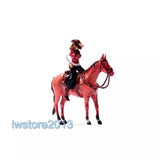 1/64 1/87 1/43 1/18 1/24 Cowgirl Horse Scene Miniatures Figures Model For Cars