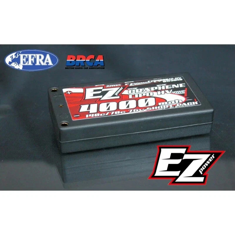 EZ POWER 4000mAh Graphene HV LiPo 140c 7.6v ULCG (4mm Bullets) [EZP4000] Battery