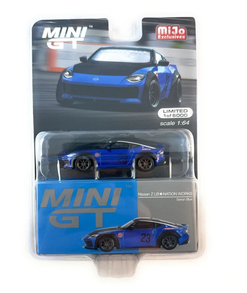 MINI GT NISSAN Z LB-NATION WORKS 1:64  BLUE DIECAST MODEL CAR MGT00732-P12
