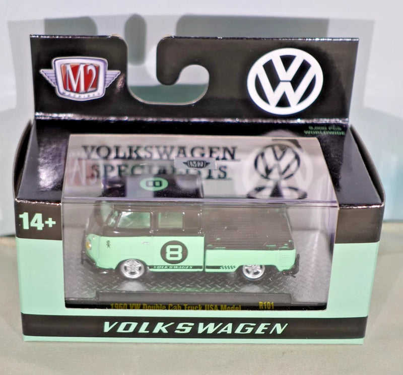 1/64th M2 Machines Auto Thentics R101 1960 VW Double Cab Truck USA Model