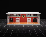 Diorama 1/64 Car Garage Model LED Lighting Parking Lot Scene Display Ferrari