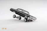 97M 1:64 Impala 1964 Black Low Rider Hydraulic Chassis Diecast Car Model