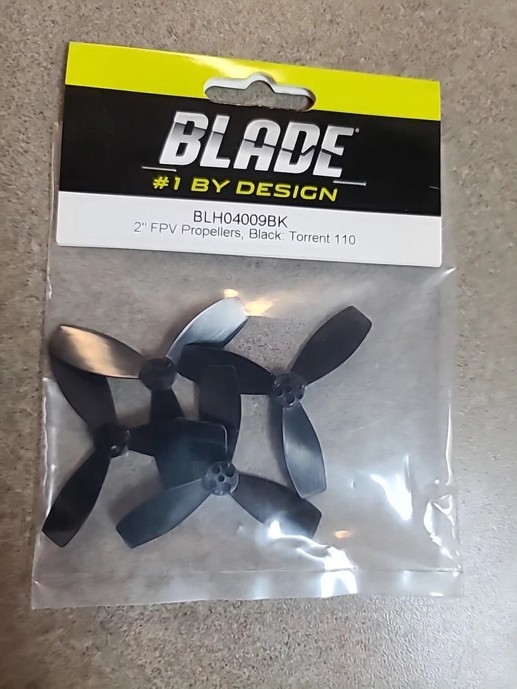 BLH04009BK Blade Torrent 110 FPV Drone Quadcopter 2" FPV Propellers Props Black