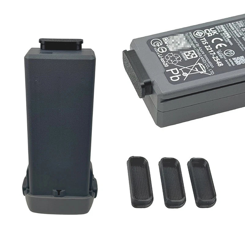 Battery dust cover case set for drone battery, dark gray protective covers, 3 pieces