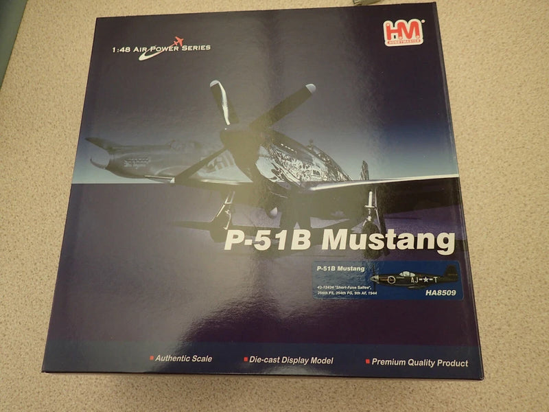 Hobbymaster P-51B Mustang 1:48 die-cast model kit box, factory sealed