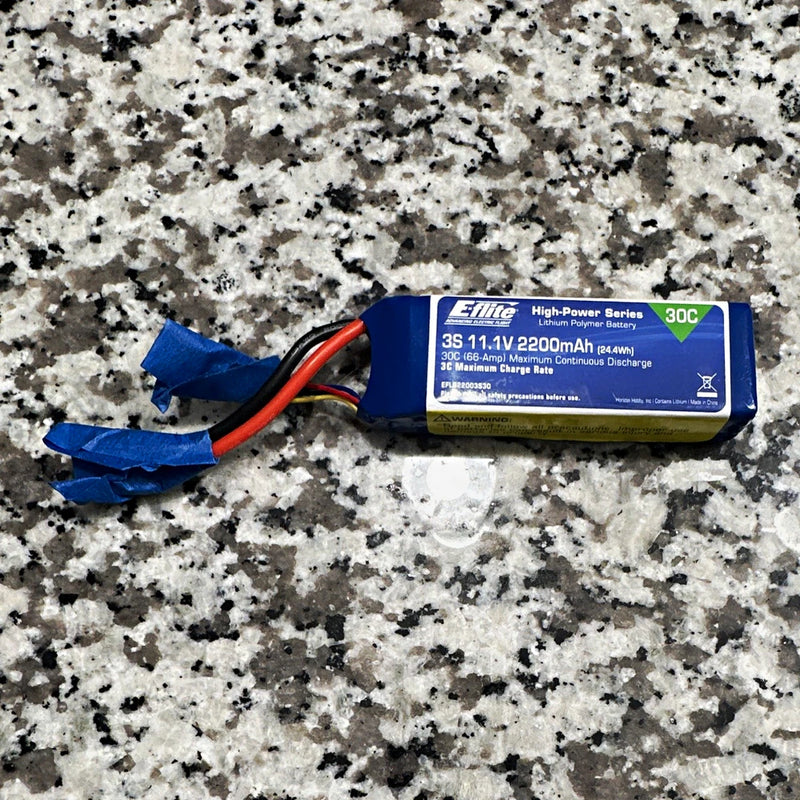 E-flite High-Power 3S 11.1V 2200mAh LiPo Battery EFLB22003S30 Battery