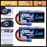 High-Performance 3S Lipo Battery 5200mAh 11.1V 80C Hard Case EC5 Connector for R Battery