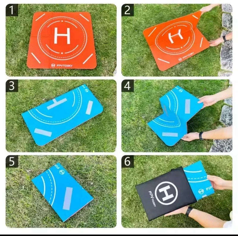 Reflective Drone Landing Pad Double Sided Fast-Fold Helipad FPV Tosky W/ Case D6