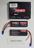HOOVO 11.1V 5200mAh hard case LiPo battery with EC5-style connector and manual