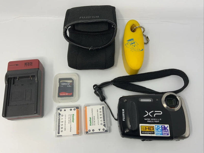 Fujifilm FinePix XP50 Waterproof Digital Camera Battery 1 GB Memory Charger Case