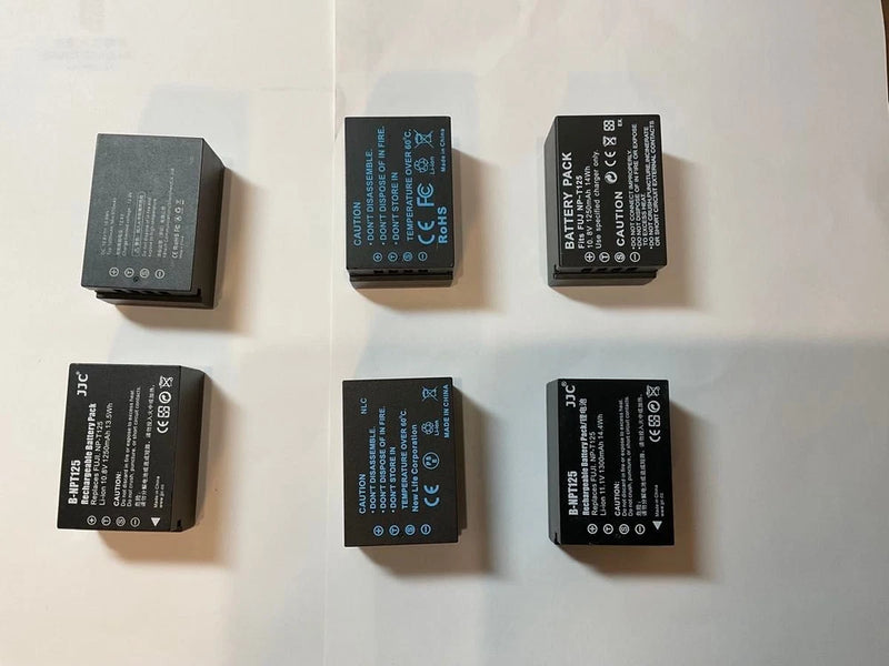 Fujifilm NP-T125 Battery Set of 6, Rechargeable Camera Batteries From Japan