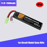 1Pcs 11.1V 2000mAh 30C Rechargeable Li-po Airsoft Battery  with Mini Tamiya Plug