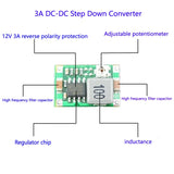 DC-DC Buck Step Down Module 3.3V 5V 9V 12V 3A Adjustable Voltage Regulator Power