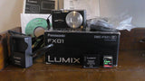 Panasonic Lumix dmc-fx01 con scatola batteria scheda 1gb caricabatteria e cavi