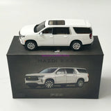 White Suburban SUV 1/64 Scale Diecast Metal Alloy Model Car - Collectible