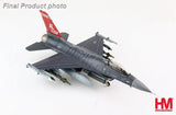 1/72 Hobby Master F-16C Fighting Falcon model jet, dark gray with landing gear and missiles