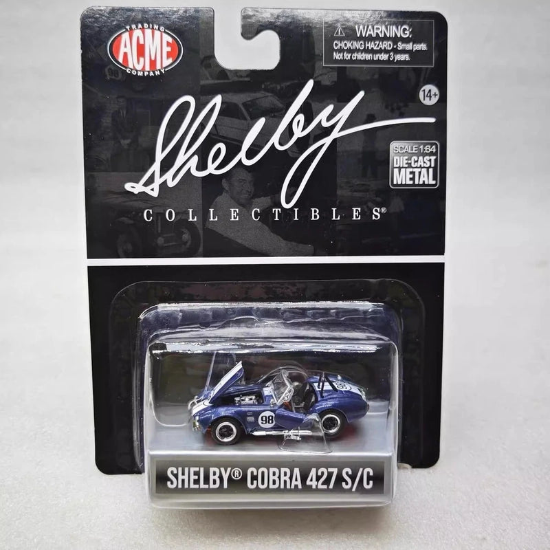 ACME 1:64 SHELBY COBRA 427 S/C #98 Collectible Blue Model Car Diecast Replica