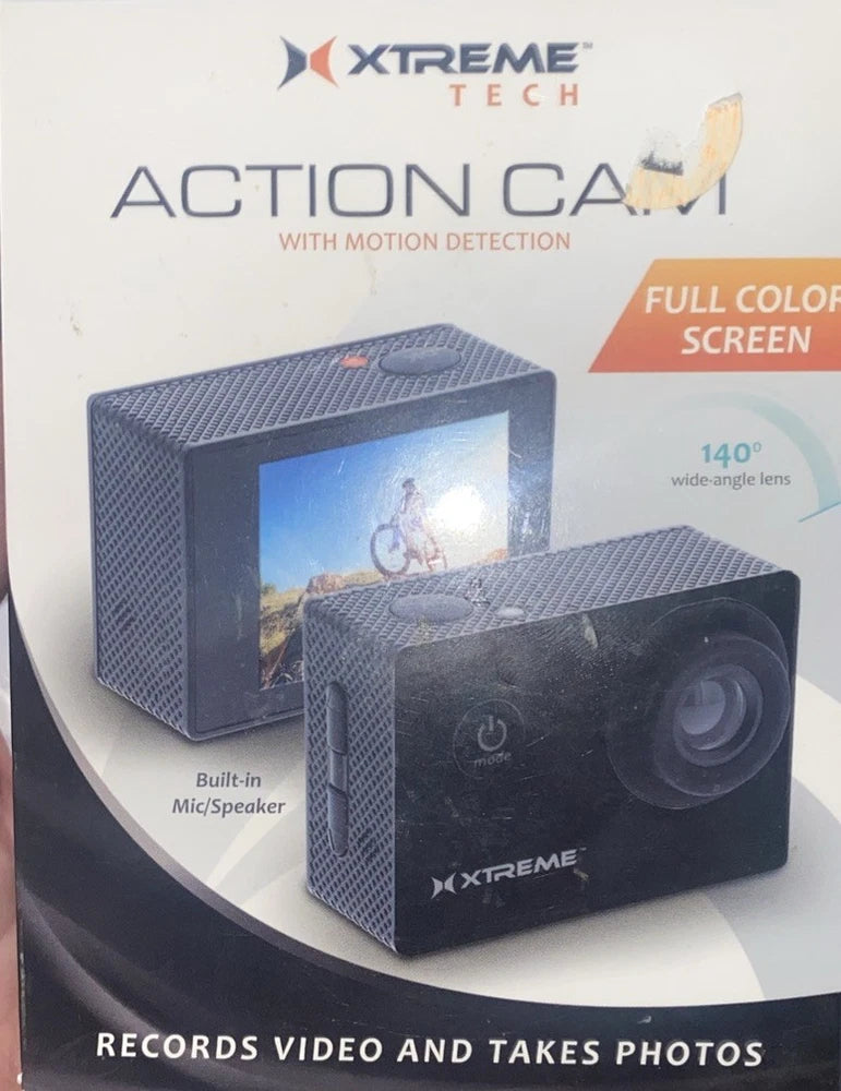 Extreme Tech Action Cam Full Color Screen 140 degree view