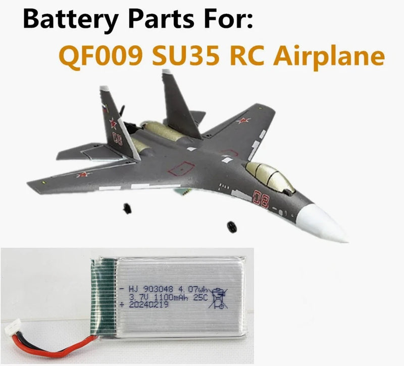 3.7v Lipo Battery 1100mAh Only for SU35 RC Airplane QF009