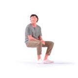 1/64 1/87 1/43 1/18 1/24 Sitting Man Scene Miniatures Figures Model For Cars Toy