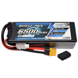 NHX Muscle Pack 3S LiPo battery, 6500mAh hard case with Traxxas-style adapter leads
