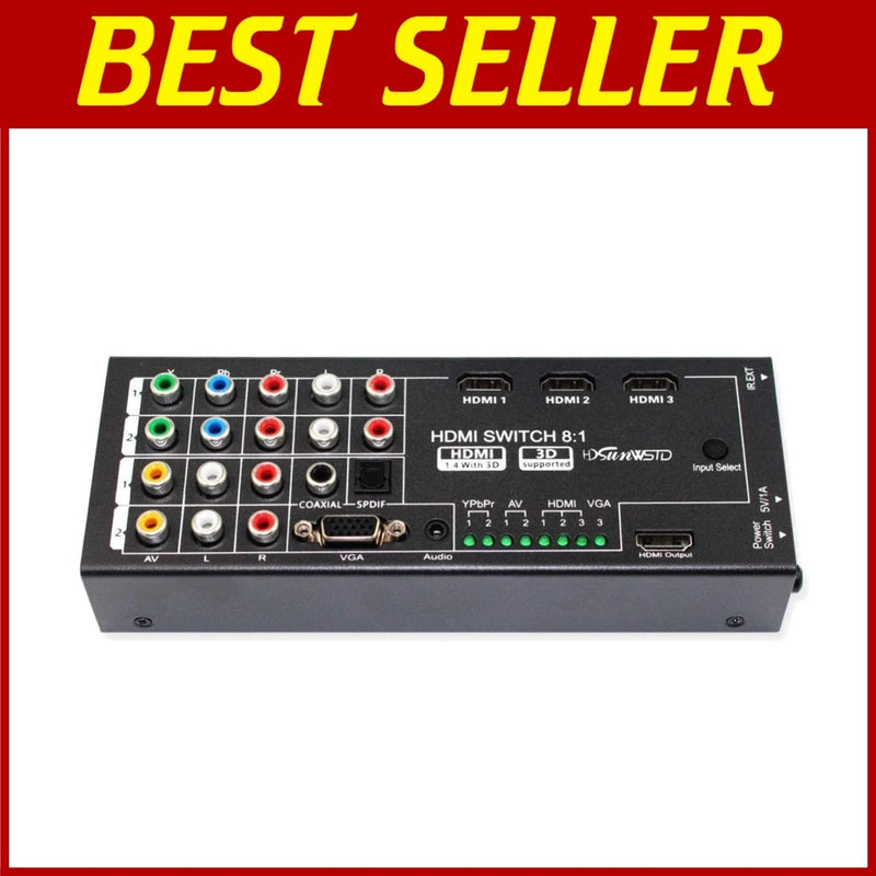 Multi-Functional HDMI Converter with 8 Inputs Free USA  Shipping