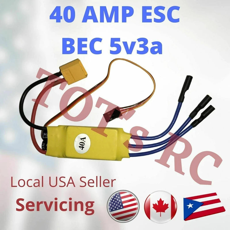 40AMP ESC 40a ESC 4s ESC For RC Airplane FPV Wing RC Helicopter w/ BEC 5v2a
