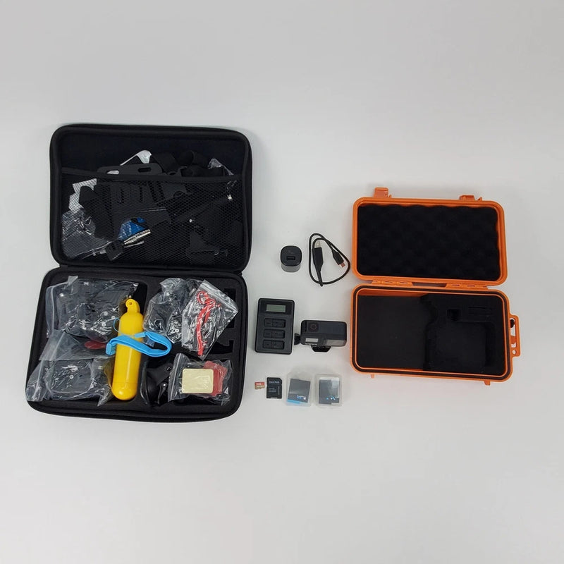 GoPro HERO8 action camera bundle with two cases and mounting accessories