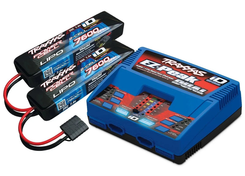 Traxxas 2991 - Power Cell 2S 7.4V LiPo Battery / Dual iD Charger Completer Pack Battery