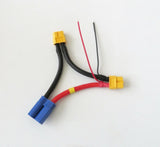 Series-Male EC5 to 2 Female XT60 10 AWG with 22awg leads off xt60