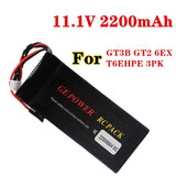 11.1V 2200mAh 8C RC transmitter battery pack with black casing and attached wiring