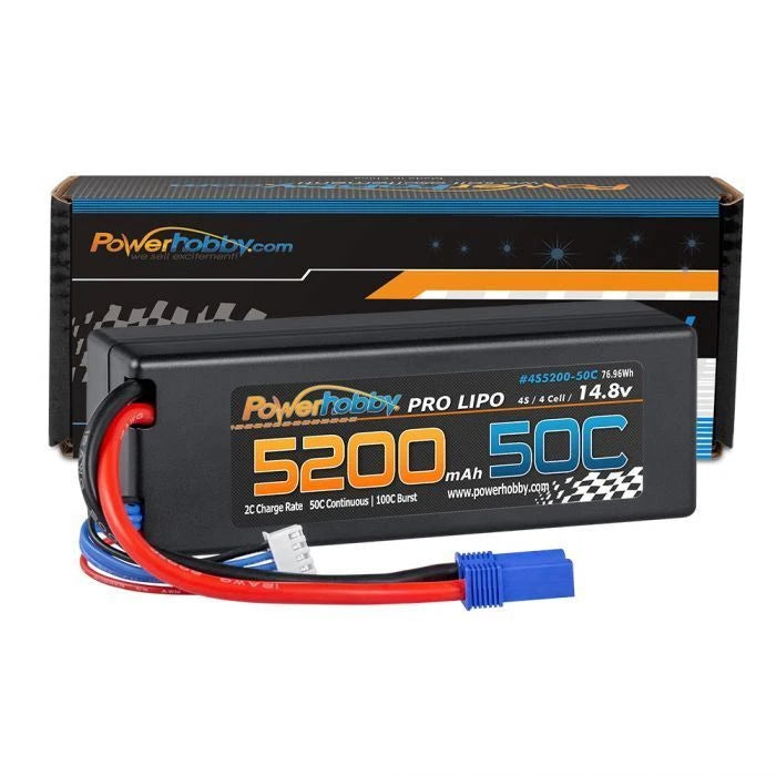 4S 14.8PHB4S520050CLCGEC5 5200mAh 50C LiPo Battery with EC5 Plug, Hard Case LCG Battery