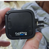 GoPro HERO Session black compact action camera, rear view with buttons and mount