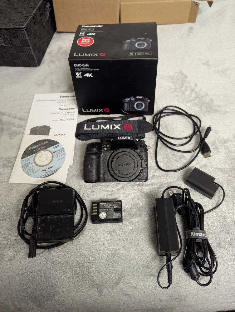 Panasonic Lumix GH4 original box dummy battery hdmi