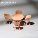 5pcs 1/43 1/64 1/87 Miniature Table Chair Scene Figure For Car Vehicle Model