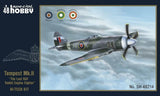 Hawker Tempest Mk.II model kit box with RAF fighter aircraft and radial engine art