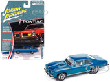 1974 PONTIAC GTO REGATTA BLUE 1/64 MODEL BY JOHNNY LIGHTNING JLMC034-JLSP386 B