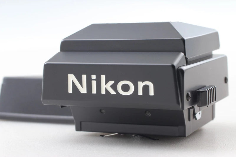 Nikon DW-3 waist level view finder, dark gray with Nikon logo on top