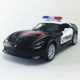 New 5" Kinsmart 2013 Dodge SRT Viper GTS Police Car Diecast Model Toy Cop 1:36