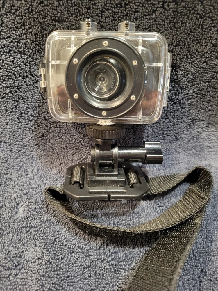 Vivitar DVR 785HD Action Cam Black. Waterproof Case.  Helmet & Bike Mount