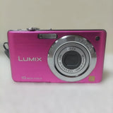 Panasonic LUMIX DMC-FS7 Pink Compact Digital Camera 10MP Tested Accessories