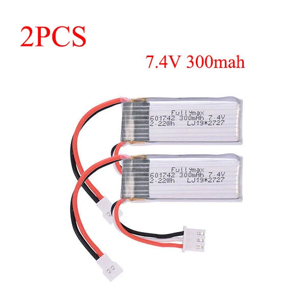 2pcs RC Airplane Battery 7.4V 300mAh Battery for WLtoys F959 F959S Aircraft Battery