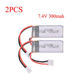 2pcs RC Airplane Battery 7.4V 300mAh Battery for WLtoys F959 F959S Aircraft Battery