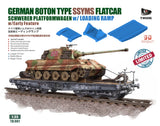 T-Model TB001 1/35 German 80ton Type SSYMS Flatcar Schwerer Platformwagen