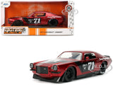 1971 CHEVROLET CAMARO #71 RED 1/24 DIECAST MODEL CAR BY JADA 35487